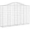 Image de vidaXL Gabion avec arc surélevé 200x30x120/140 cm Fer galvanisé