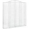 Image de vidaXL Gabion avec arche haute 200x30x200/220 cm Fer galvanisé