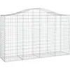 Image de vidaXL Gabion avec arche haute 200x50x120/140 cm Fer galvanisé
