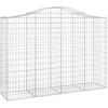 Image de vidaXL Gabion avec arche haute 200x50x140/160 cm Fer galvanisé