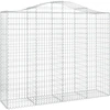 Image de vidaXL Gabion avec arche haute 200x50x160/180 cm Fer galvanisé