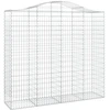 Image de vidaXL Gabion avec arche haute 200x50x180/200 cm Fer galvanisé