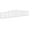 Image de vidaXL Gabion avec arc surélevé 400x30x60/80 cm Fer galvanisé