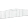 Image de vidaXL Gabion avec arc surélevé 400x30x80/100 cm Fer galvanisé