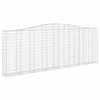 Image de vidaXL Gabion avec arc surélevé 400x30x140/160 cm Fer galvanisé