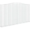 Image de vidaXL Gabion avec arc surélevé 400x30x220/240 cm Fer galvanisé