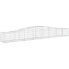 Image de vidaXL Gabion avec arc surélevé 400x50x40/60 cm Fer galvanisé
