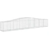 Image de vidaXL Gabion avec arc surélevé 400x50x60/80 cm Fer galvanisé