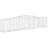 Image de vidaXL Gabion avec arc surélevé 400x50x80/100 cm Fer galvanisé
