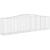 Image de vidaXL Gabion avec arc surélevé 400x50x100/120 cm Fer galvanisé