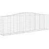 Image de vidaXL Gabion avec arc surélevé 400x50x120/140 cm Fer galvanisé