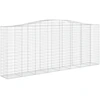 Image de vidaXL Gabion avec arc surélevé 400x50x160/180 cm Fer galvanisé