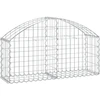 Image de vidaXL Gabion avec arc surélevé 100x30x40/60 cm Fer galvanisé