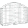 Image de vidaXL Gabion avec arc surélevé 100x30x60/80 cm Fer galvanisé