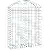 Image de vidaXL Gabion avec arc surélevé 100x30x120/140 cm Fer galvanisé