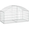 Image de vidaXL Gabion avec arc surélevé 100x50x40/60 cm Fer galvanisé