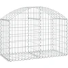 Image de vidaXL Gabion avec arc surélevé 100x50x60/80 cm Fer galvanisé