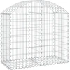 Image de vidaXL Gabion avec arc surélevé 100x50x80/100 cm Fer galvanisé