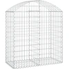 Image de vidaXL Gabion avec arc surélevé 100x50x100/120 cm Fer galvanisé