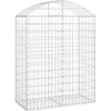Image de vidaXL Gabion avec arc surélevé 100x50x120/140 cm Fer galvanisé