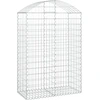 Image de vidaXL Gabion avec arc surélevé 100x50x140/160 cm Fer galvanisé