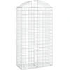 Image de vidaXL Gabion avec arc surélevé 100x50x180/200 cm Fer galvanisé