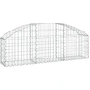 Image de vidaXL Gabion avec arc surélevé 150x30x40/60 cm Fer galvanisé