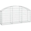 Image de vidaXL Gabion avec arc surélevé 150x30x60/80 cm Fer galvanisé