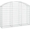 Image de vidaXL Gabion avec arc surélevé 150x30x100/120 cm Fer galvanisé