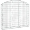 Image de vidaXL Gabion avec arc surélevé 150x30x120/140 cm Fer galvanisé