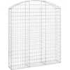 Image de vidaXL Gabion avec arc surélevé 150x30x160/180 cm Fer galvanisé