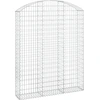 Image de vidaXL Gabion avec arc surélevé 150x30x180/200 cm Fer galvanisé