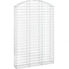 Image de vidaXL Gabion avec arc surélevé 150x30x220/240 cm Fer galvanisé
