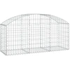 Image de vidaXL Gabion avec arc surélevé 150x50x60/80 cm Fer galvanisé