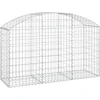 Image de vidaXL Gabion avec arc surélevé 150x50x80/100 cm Fer galvanisé
