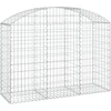 Image de vidaXL Gabion avec arc surélevé 150x50x100/120 cm Fer galvanisé