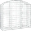 Image de vidaXL Gabion avec arc surélevé 150x50x120/140 cm Fer galvanisé