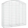 Image de vidaXL Gabion avec arc surélevé 150x50x140/160 cm Fer galvanisé