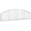 Image de vidaXL Gabion avec arc surélevé 200x30x40/60 cm Fer galvanisé