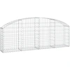 Image de vidaXL Gabion avec arc surélevé 200x30x60/80 cm Fer galvanisé