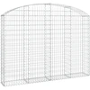 Image de vidaXL Gabion avec arc surélevé 200x30x140/160 cm Fer galvanisé
