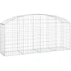 Image de vidaXL Gabion avec arc surélevé 200x50x80/100 cm Fer galvanisé