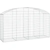 Image de vidaXL Gabion avec arche haute 200x50x100/120 cm Fer galvanisé