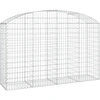 Image de vidaXL Gabion avec arche haute 200x50x120/140 cm Fer galvanisé