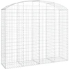 Image de vidaXL Gabion avec arche haute 200x50x160/180 cm Fer galvanisé