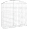 Image de vidaXL Gabion avec arche haute 200x50x180/200 cm Fer galvanisé