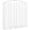 Image de vidaXL Gabion avec arche haute 200x50x200/220 cm Fer galvanisé