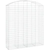 Image de vidaXL Gabion avec arche haute 200x50x220/240 cm Fer galvanisé