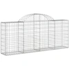 Image de vidaXL Gabion avec arc surélevé 200x30x80/100 cm Fer galvanisé