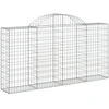 Image de vidaXL Gabion avec arche haute 200x30x100/120 cm Fer galvanisé